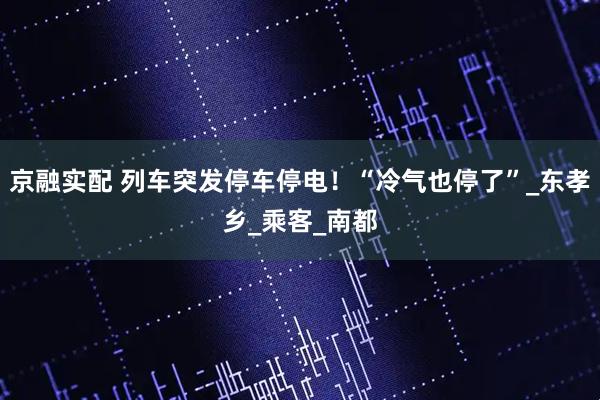 京融实配 列车突发停车停电！“冷气也停了”_东孝乡_乘客_南都