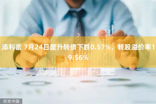 添利富 7月24日盟升转债下跌0.57%,转股溢价率19.56%